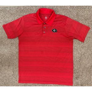 Georgia Bulldogs Golf Shirt Adult Large Red KA Knights Apparel Short Sleeve Polo